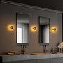 Opviq Lámpara de Pared de Metal Dorado